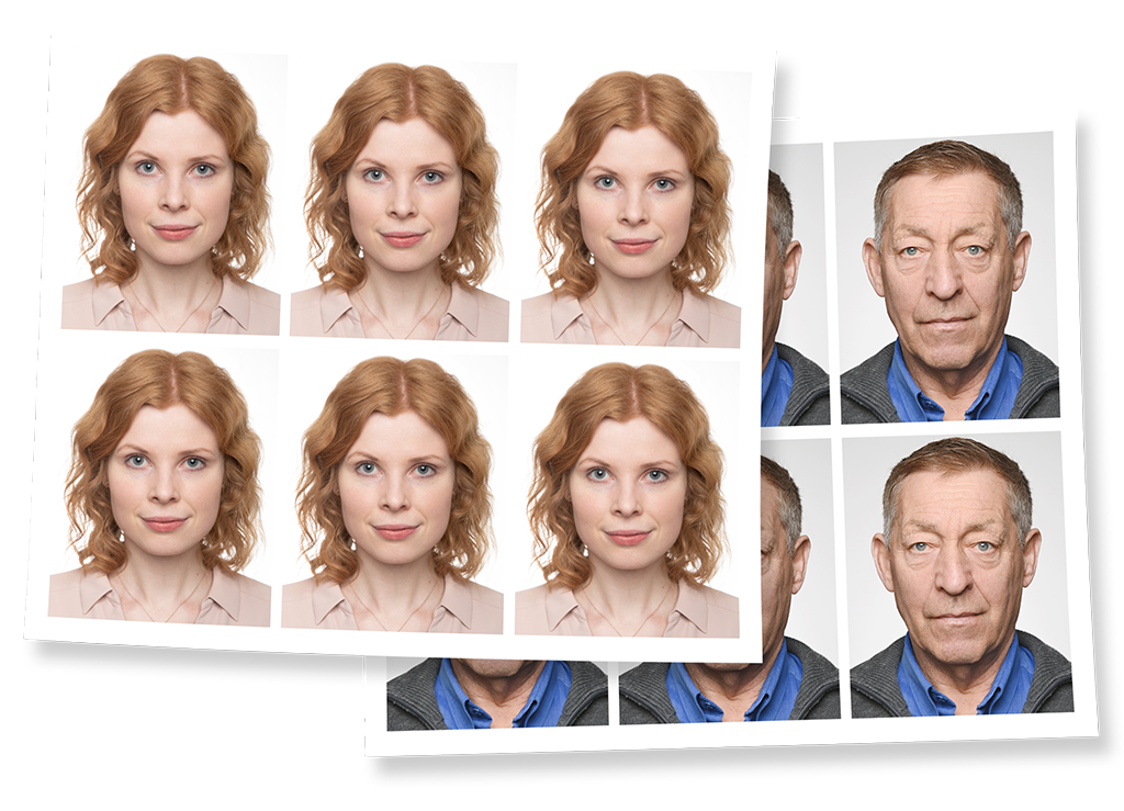 Passfoto Bocholt Beispiel mit biometrischen Passbildern für Ausweis und Reisepass